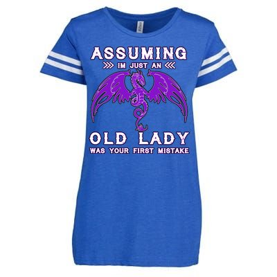 Assuming I'm Just An Old Lady Was Your First Mistake Enza Ladies Jersey Football T-Shirt