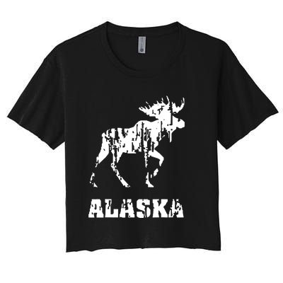 Alaska State The Last Frontier Alaska Home Women's Crop Top Tee