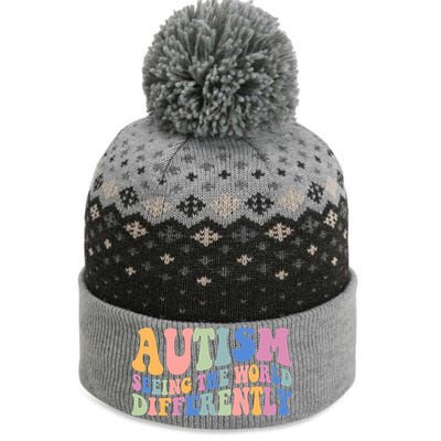 Autism Seeing The World Differently Groovy The Baniff Cuffed Pom Beanie