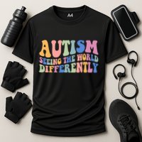 Autism Seeing The World Differently Groovy Performance Shirt