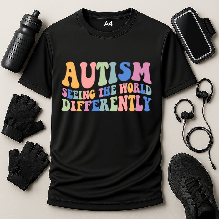 Autism Seeing The World Differently Groovy Performance Shirt