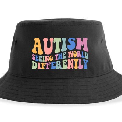 Autism Seeing The World Differently Groovy Sustainable Bucket Hat