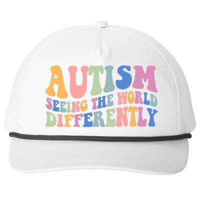 Autism Seeing The World Differently Groovy Snapback Five-Panel Rope Hat