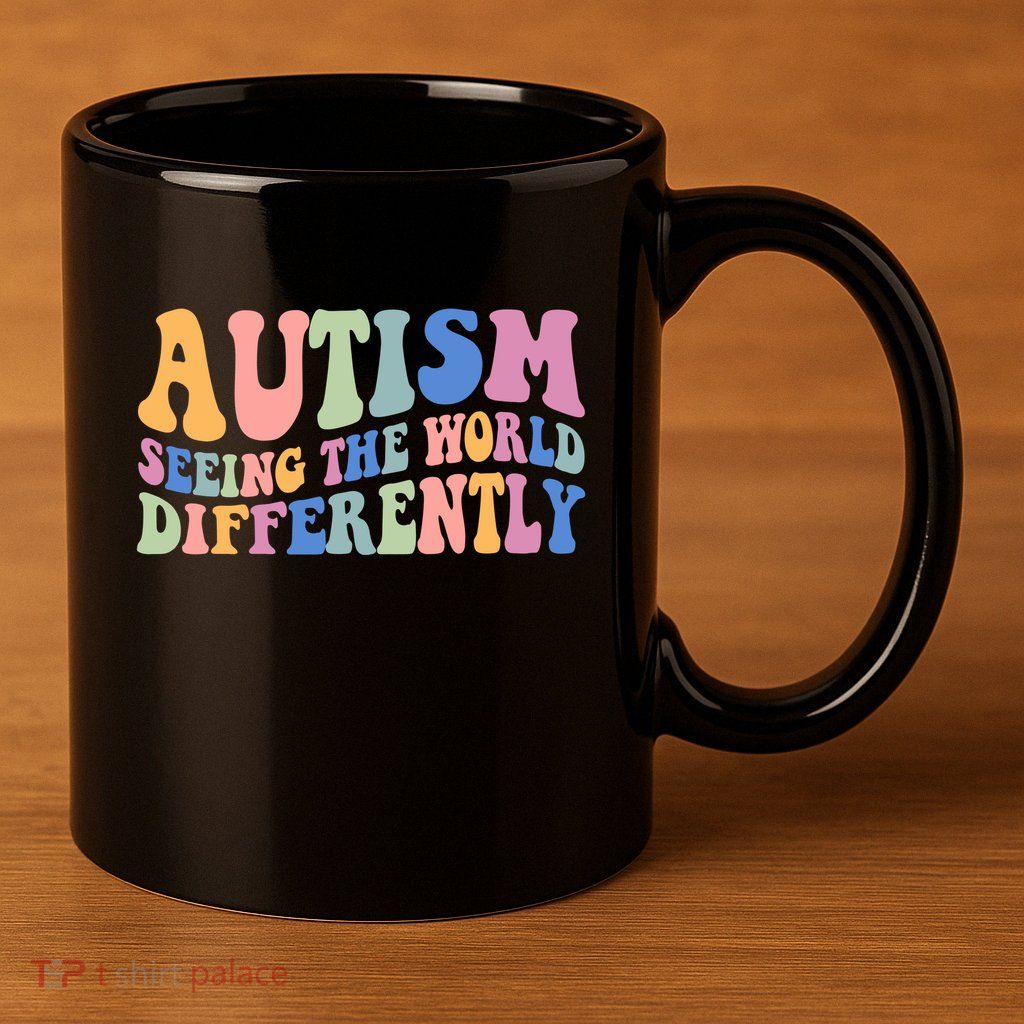 Autism Seeing The World Differently Groovy 11oz C Handle Ceramic Mug