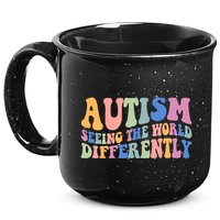 Autism Seeing The World Differently Groovy 15oz Campfire Ceramic Mug