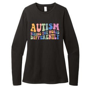 Autism Seeing The World Differently Groovy Womens CVC Long Sleeve Shirt