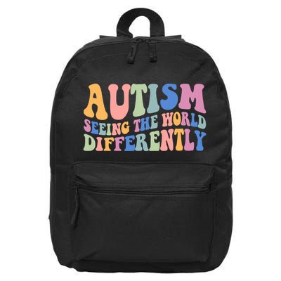 Autism Seeing The World Differently Groovy 16 in Basic Backpack