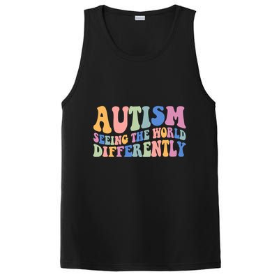 Autism Seeing The World Differently Groovy PosiCharge Competitor Tank