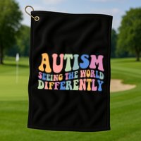 Autism Seeing The World Differently Groovy Golf Towel