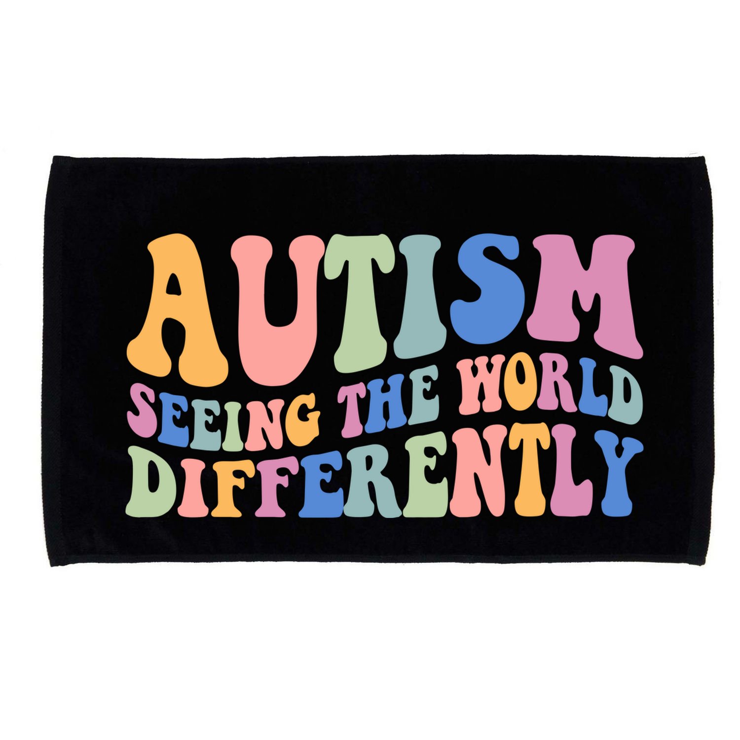 Autism Seeing The World Differently Groovy Microfiber Hand Towel