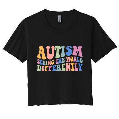 Autism Seeing The World Differently Groovy Crop Top