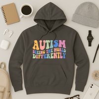 Autism Seeing The World Differently Groovy Hoodie