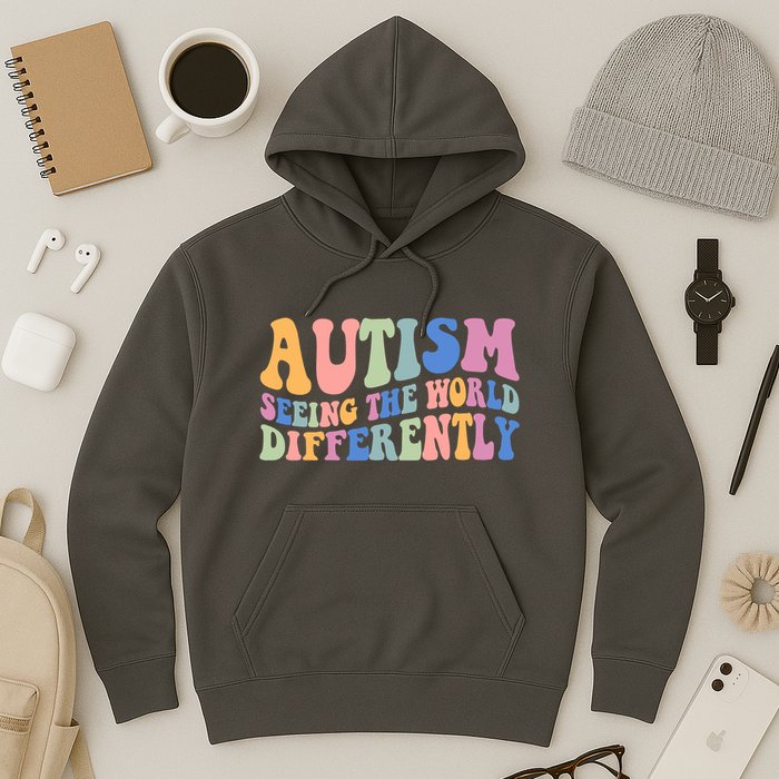Autism Seeing The World Differently Groovy Hoodie