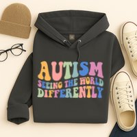 Autism Seeing The World Differently Groovy Hoodie