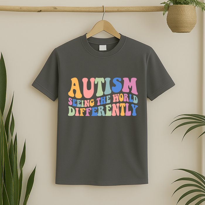 Autism Seeing The World Differently Groovy T-Shirt