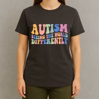 Autism Seeing The World Differently Groovy T-Shirt