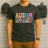 Autism Seeing The World Differently Groovy T-Shirt