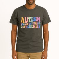 Autism Seeing The World Differently Groovy Tall T-Shirt