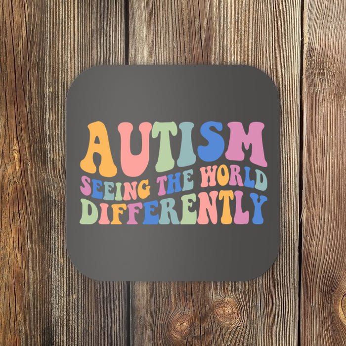 Autism Seeing The World Differently Groovy Coaster