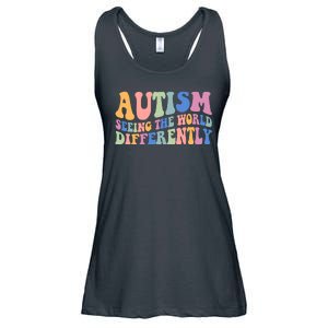 Autism Seeing The World Differently Groovy Ladies Essential Flowy Tank