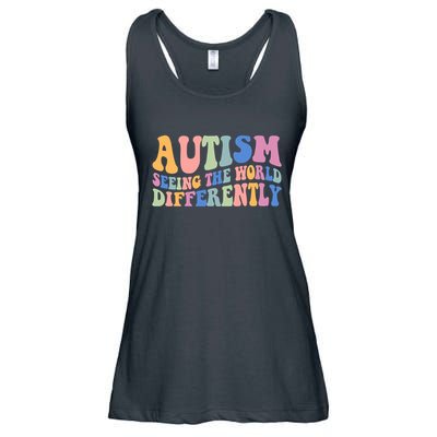 Autism Seeing The World Differently Groovy Ladies Essential Flowy Tank