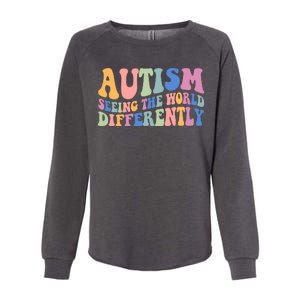 Autism Seeing The World Differently Groovy Womens California Wash Sweatshirt