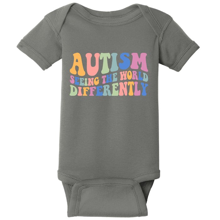 Autism Seeing The World Differently Groovy Baby Bodysuit