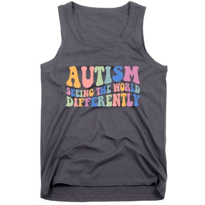 Autism Seeing The World Differently Groovy Tank Top
