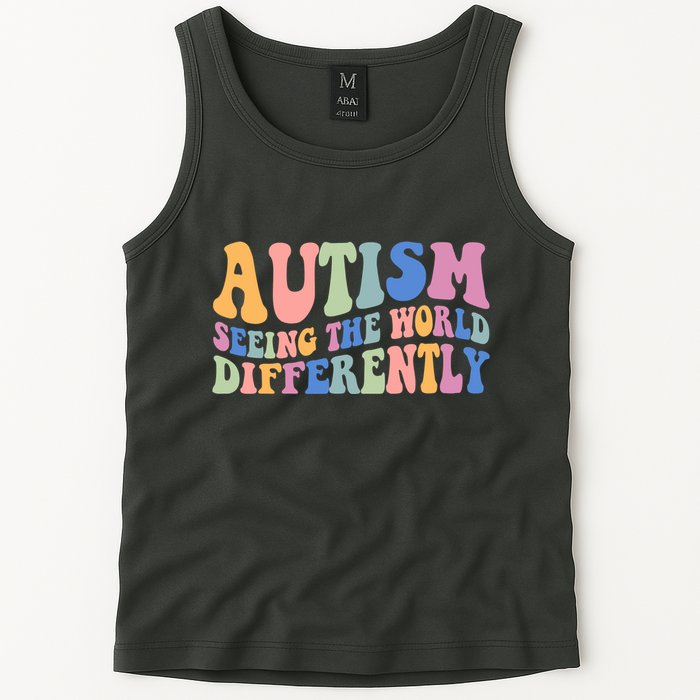 Autism Seeing The World Differently Groovy Tank Top