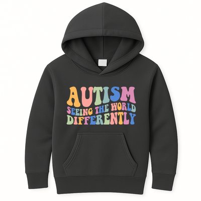 Autism Seeing The World Differently Groovy Kids Hoodie