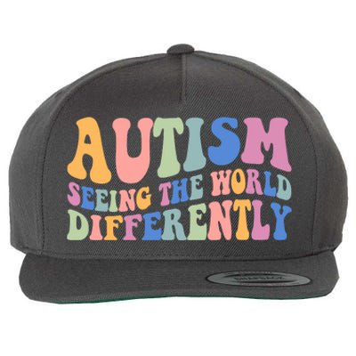 Autism Seeing The World Differently Groovy Wool Snapback Cap