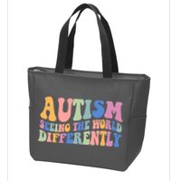 Autism Seeing The World Differently Groovy Zip Tote Bag