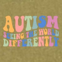 Autism Seeing The World Differently Groovy Garment-Dyed Women's Muscle Tee