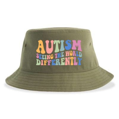 Autism Seeing The World Differently Groovy Sustainable Bucket Hat