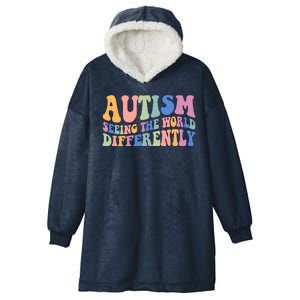 Autism Seeing The World Differently Groovy Hooded Wearable Blanket