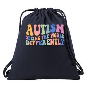 Autism Seeing The World Differently Groovy Drawstring Bag