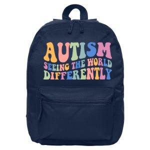 Autism Seeing The World Differently Groovy 16 in Basic Backpack