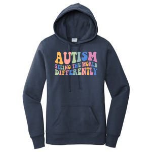 Autism Seeing The World Differently Groovy Women's Pullover Hoodie