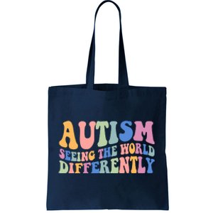 Autism Seeing The World Differently Groovy Tote Bag