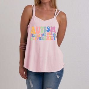 Autism Seeing The World Differently Groovy Women's Strappy Tank