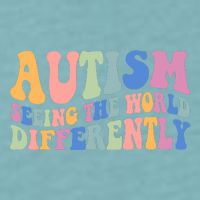 Autism Seeing The World Differently Groovy Sueded Cloud Jersey T-Shirt