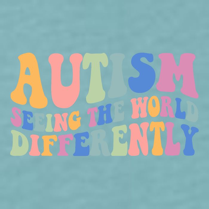Autism Seeing The World Differently Groovy Sueded Cloud Jersey T-Shirt