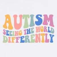 Autism Seeing The World Differently Groovy Garment-Dyed Sweatshirt