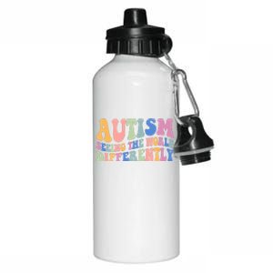 Autism Seeing The World Differently Groovy Aluminum Water Bottle