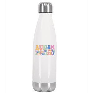 Autism Seeing The World Differently Groovy Stainless Steel Insulated Water Bottle