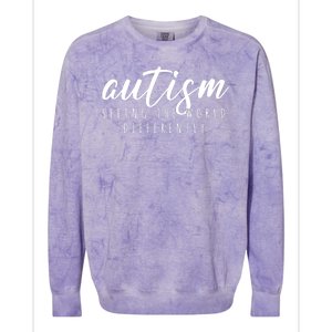 Autism Seeing The World Differently Colorblast Crewneck Sweatshirt