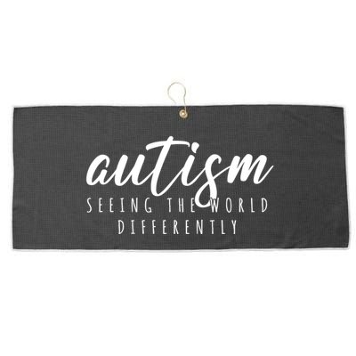 Autism Seeing The World Differently Large Microfiber Waffle Golf Towel