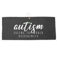 Autism Seeing The World Differently Large Microfiber Waffle Golf Towel