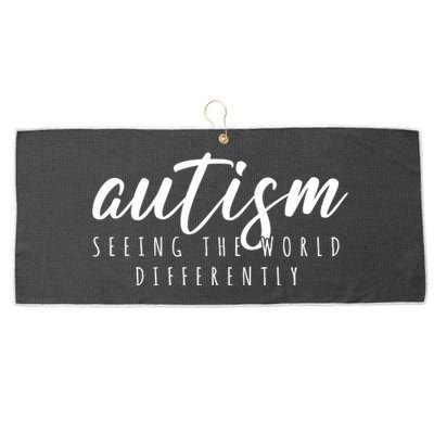 Autism Seeing The World Differently Large Microfiber Waffle Golf Towel