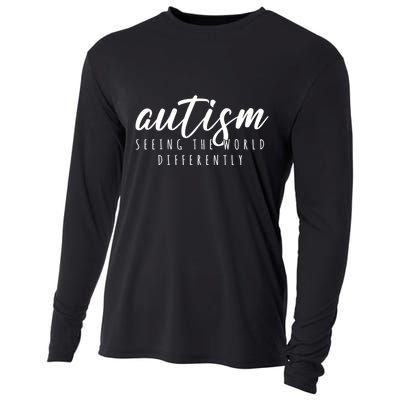 Autism Seeing The World Differently Cooling Performance Long Sleeve Crew